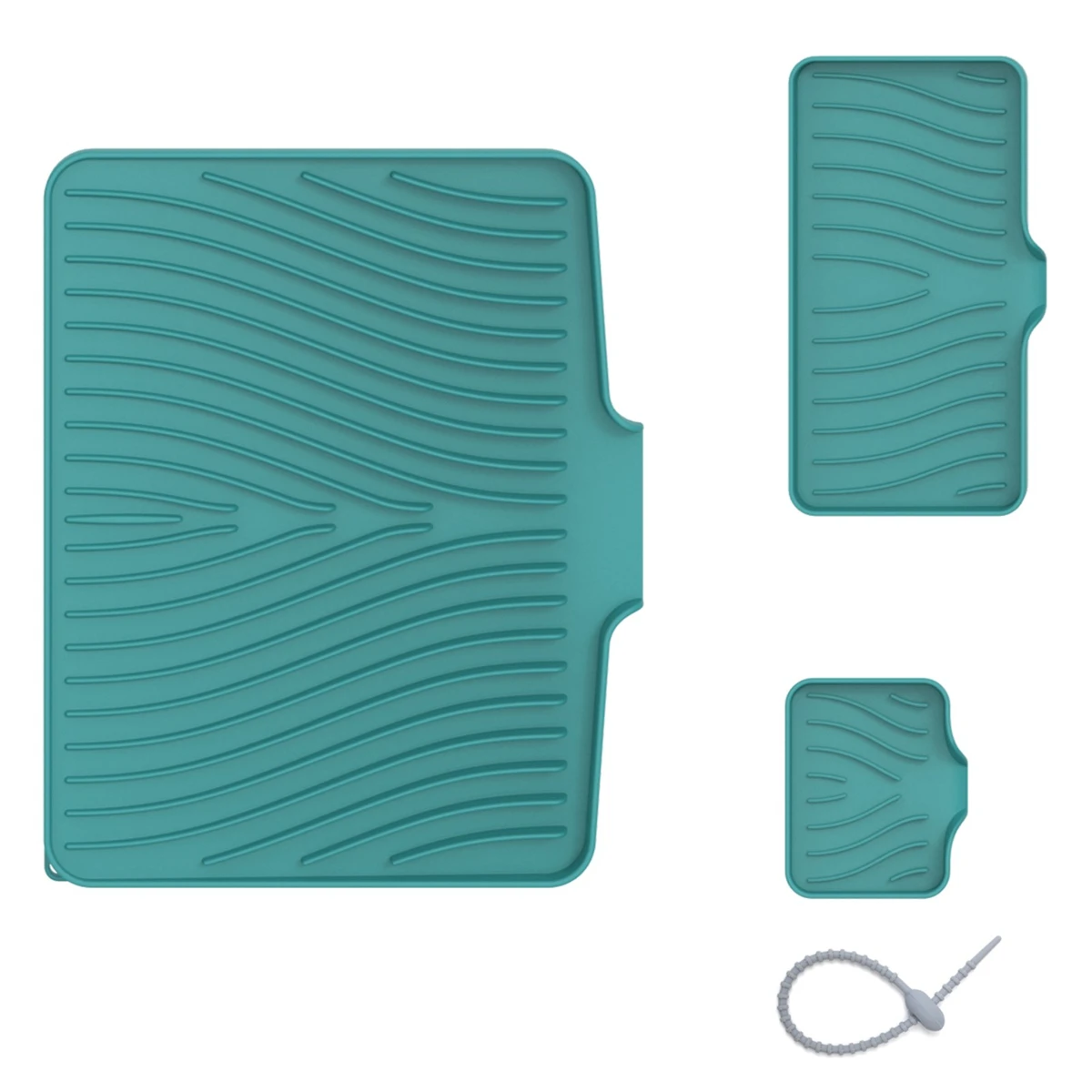 

3 шт., силиконовый сливной коврик, сушильный коврик, лоток для мыла со сливной губой для кухни, ванной комнаты, кухонные принадлежности, многофункциональное силиконовое мыло