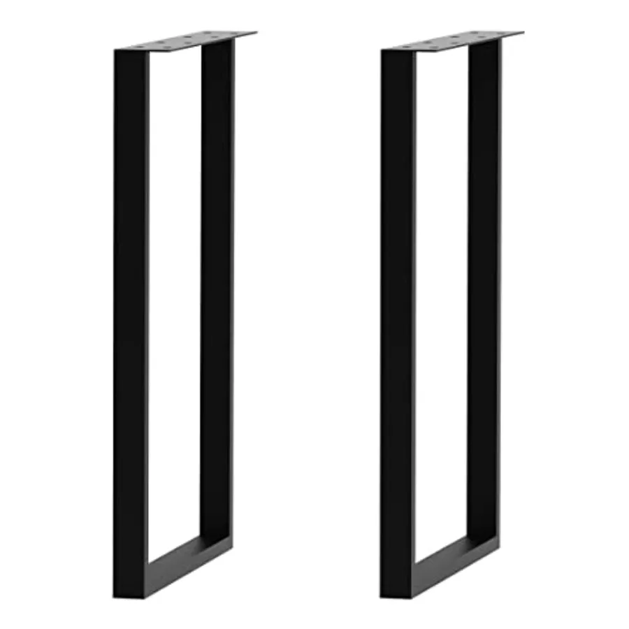 

Metal Table Legs Heavy Duty Square Tube Desk Frame dustrial Dg/Coffee/Computer Table Legs, Set of 2 -4X2mm