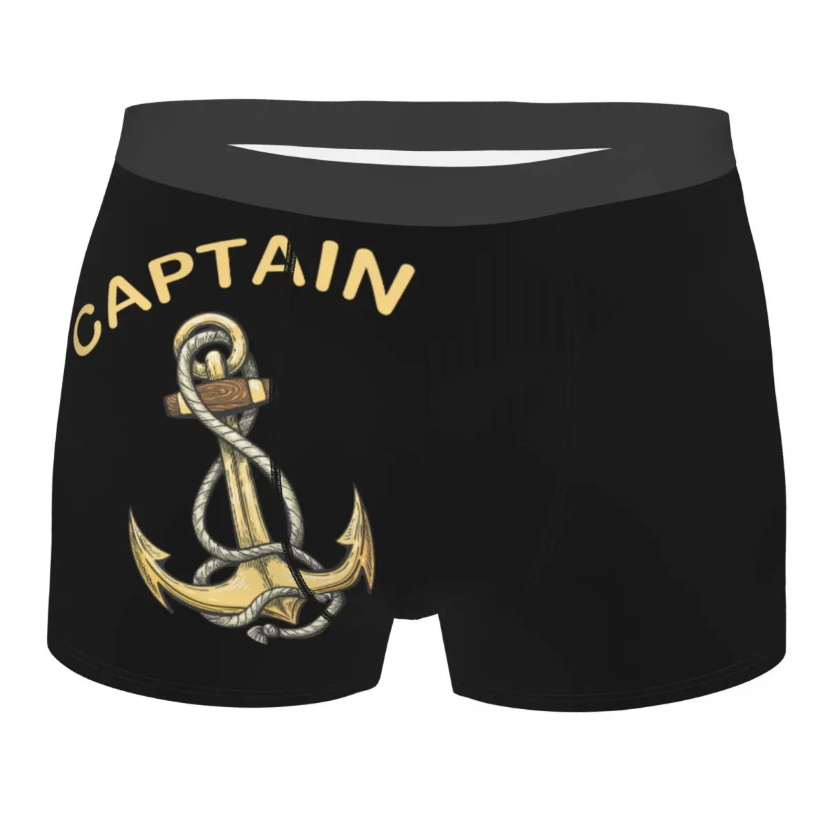 

Custom Nautical Captain Anchor Underwear Men Breathable Sailor Adventure Boxer Briefs Shorts Panties Soft Underpants For Male