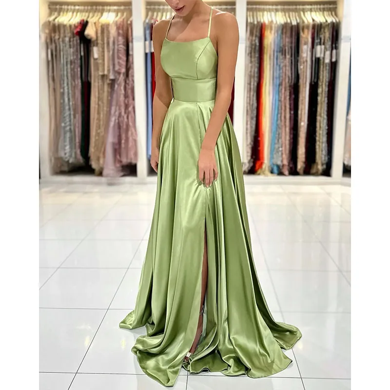 

Light Green Prom Dress Bridesmaids Dress Spaghetti Evening Dresses Elegant Dresses Bridesmaid Dresses for special occasions