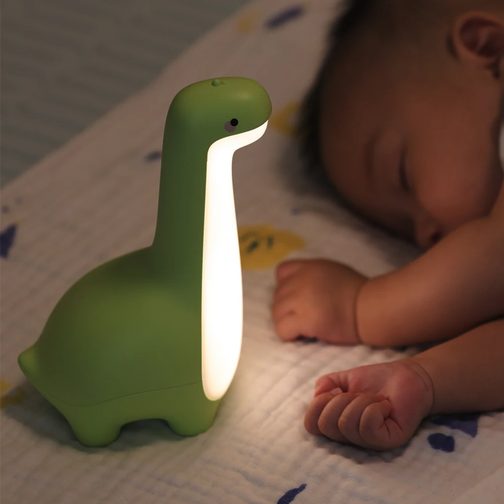 Imagem -03 - Carregamento Usb Dinosaur Night Light Proteção para os Olhos Cabeceira Timing Lamp Decoração do Quarto Bonito Presente Crianças de