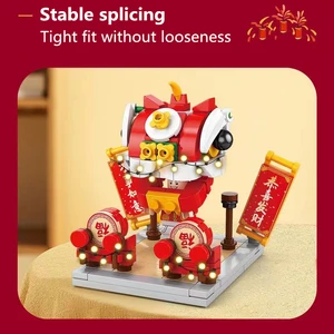 Kreatives Orangenbaumgebäude LED -Lichtblöcke für Kinder, Gott des Vermögensmodells, DIY Construction Bricks Toys, Neujahrsgeschenk 10 Hauptverkäufe Gott der Gesundheit - №5