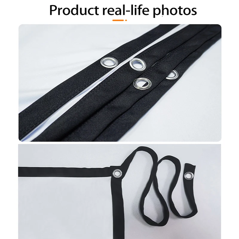 Tela portátil de 120 polegadas. Extensão de furo pendurado. Dobrável e fácil de transportar. As projeções internas e externas são aplicadas