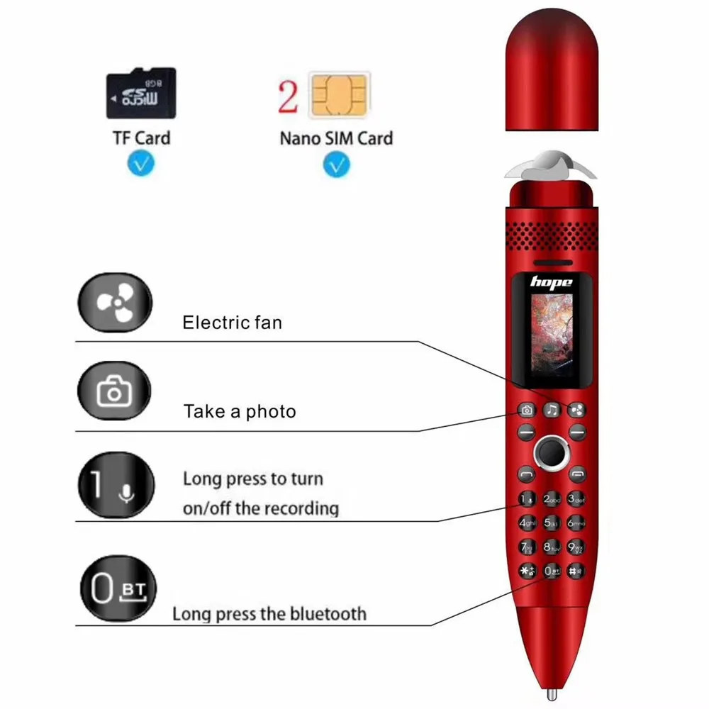 Mp3プレーヤー,Bluetooth,電話,スピーカー,カメラの録音用のミニ携帯電話ヘッドセット