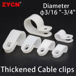 100PCS Cable Clips CC-0/1 Thickened Wire Fixing Clip Nylon Clamp 1/4