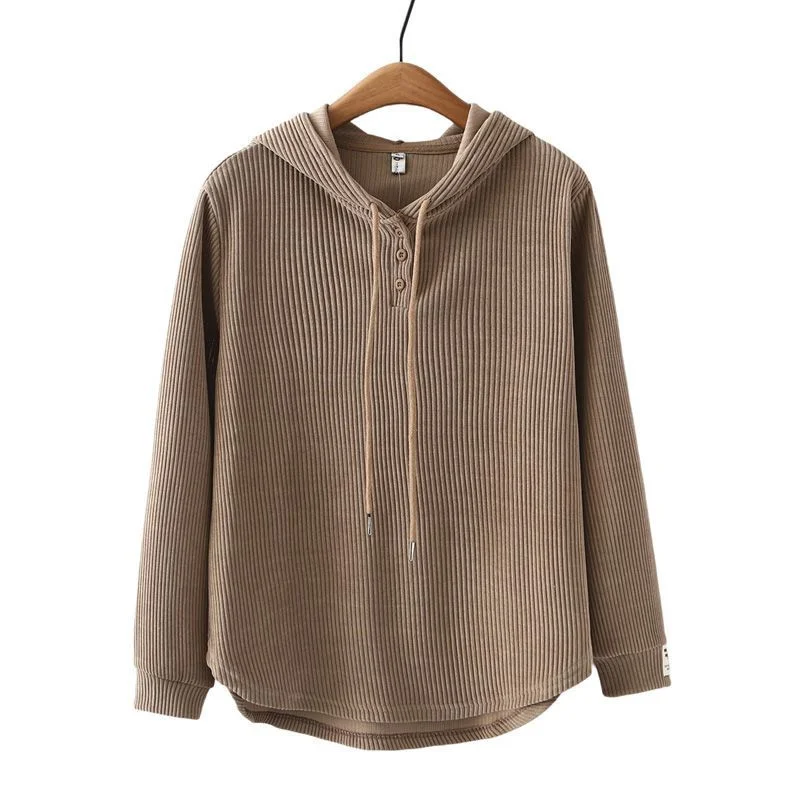 

Large Size Women's Hooded Sweatshirt Spring Autumn New Middle-Aged Mother Coat Western-Style T-Shirt Cover Belly Slim Top Ladies