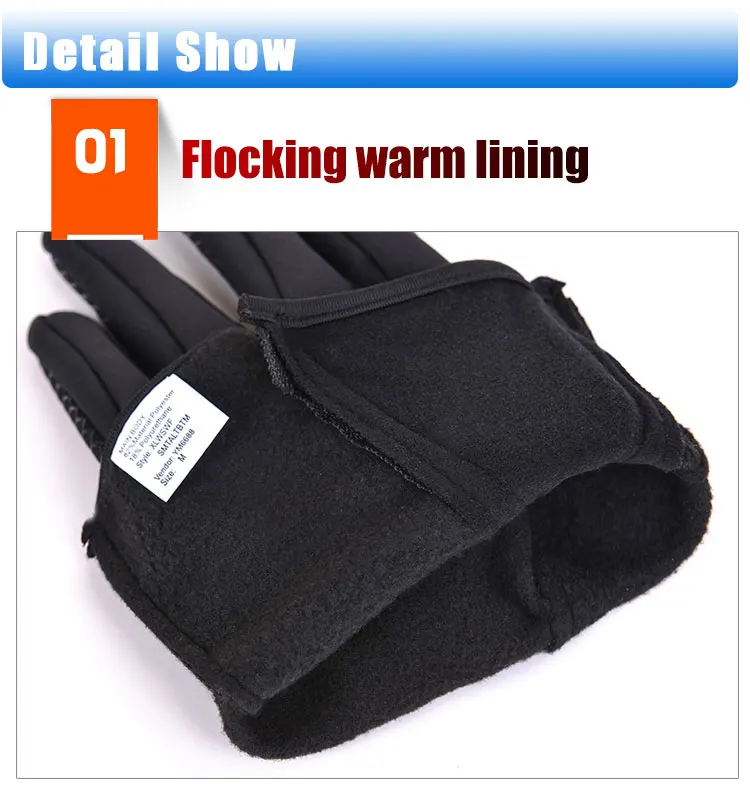 Unisex Winter Thermal Warm Cycling Bicycle Touch Screen Gloves Outdoor Camping Hiking Motorcycle Gloves Soft Warm Full Finger