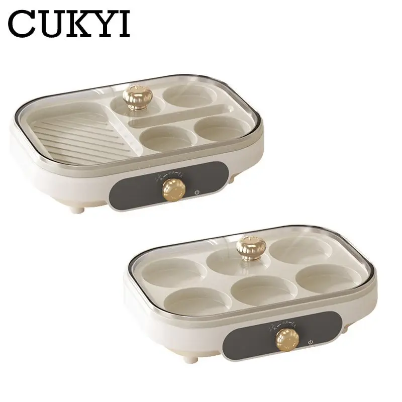 CUKYI Sandwich Hamburger Maker Multifunction Electric breakfast Machine Non-stick Medical Stone Plate Omelette Steak BBQ Grill