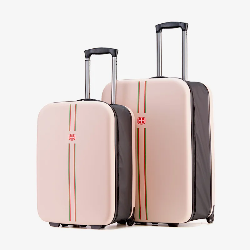 folding trolley case, 20-inch and 24-inch luggage for business trips, traveling, and lightweight and foldable suitcase