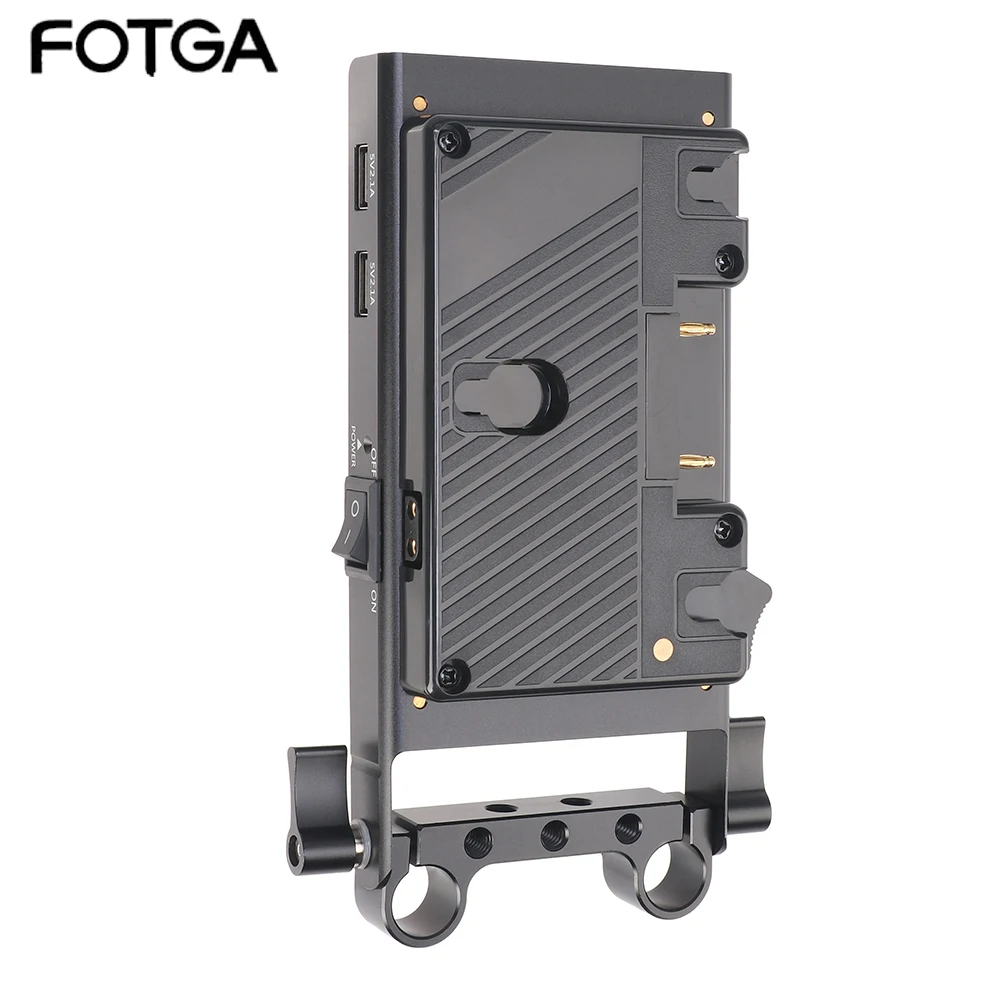 Fotga Anton Bauer Gold Mount Power Supply for 15mm DSLR Rig For Sony A7M4/A73 For Nikon Z5/Z6/Z7 For Fuji GH5/GH6/BMPCC 4K 6K