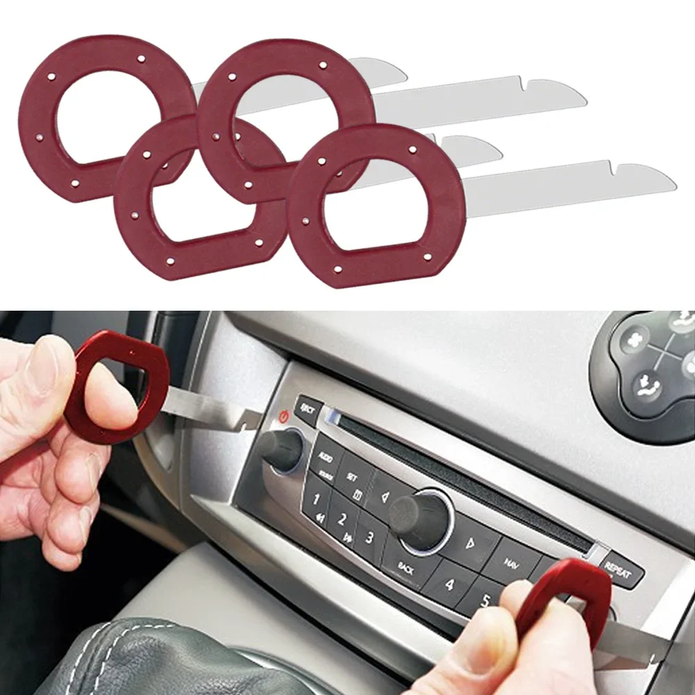 4Pcs Car Stereo Release Removal Repair Tools CD Player Radio Keys Set Sheet Metal Tool Auto Accessory for Audi Mercedes Benz