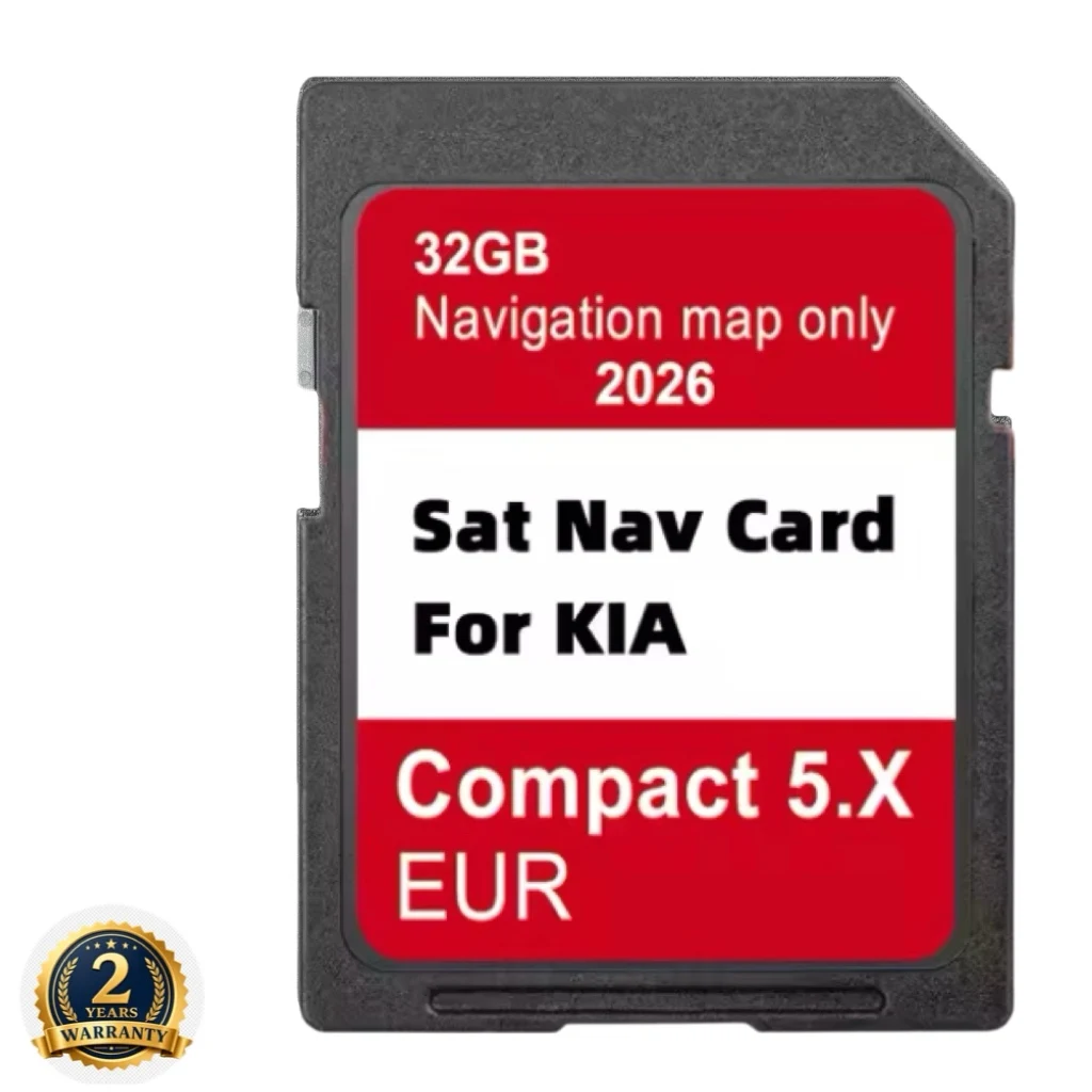Carte SD de mise à jour de la navigation GPS 2026 pour KIA Compact 5.X Sportage Stonic Carens Ceed Niro Optima Picanto Rio Soul 32 Go Cartes GPS UE Royaume-Uni
