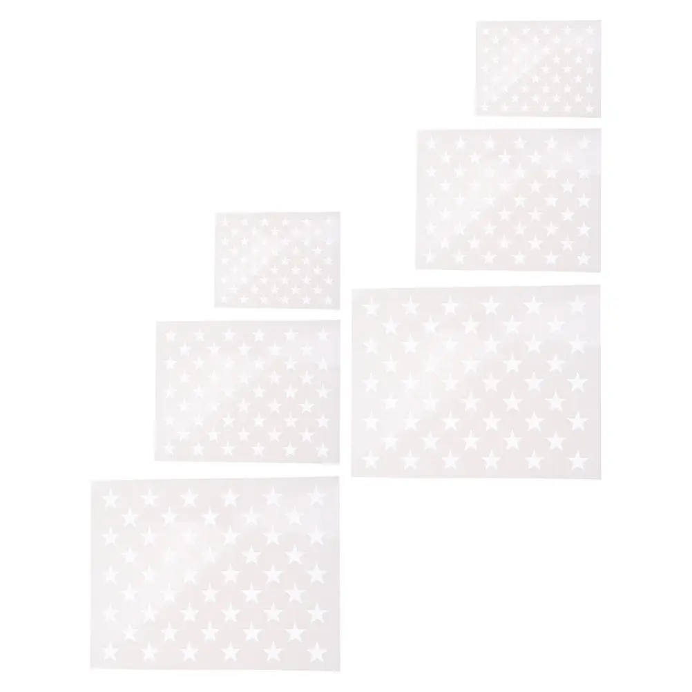 Pet Star Stencil Set – 6-Piece Reusable Hollow Five-Point Stencil for DIY Wall, Wood & Fabric Painting