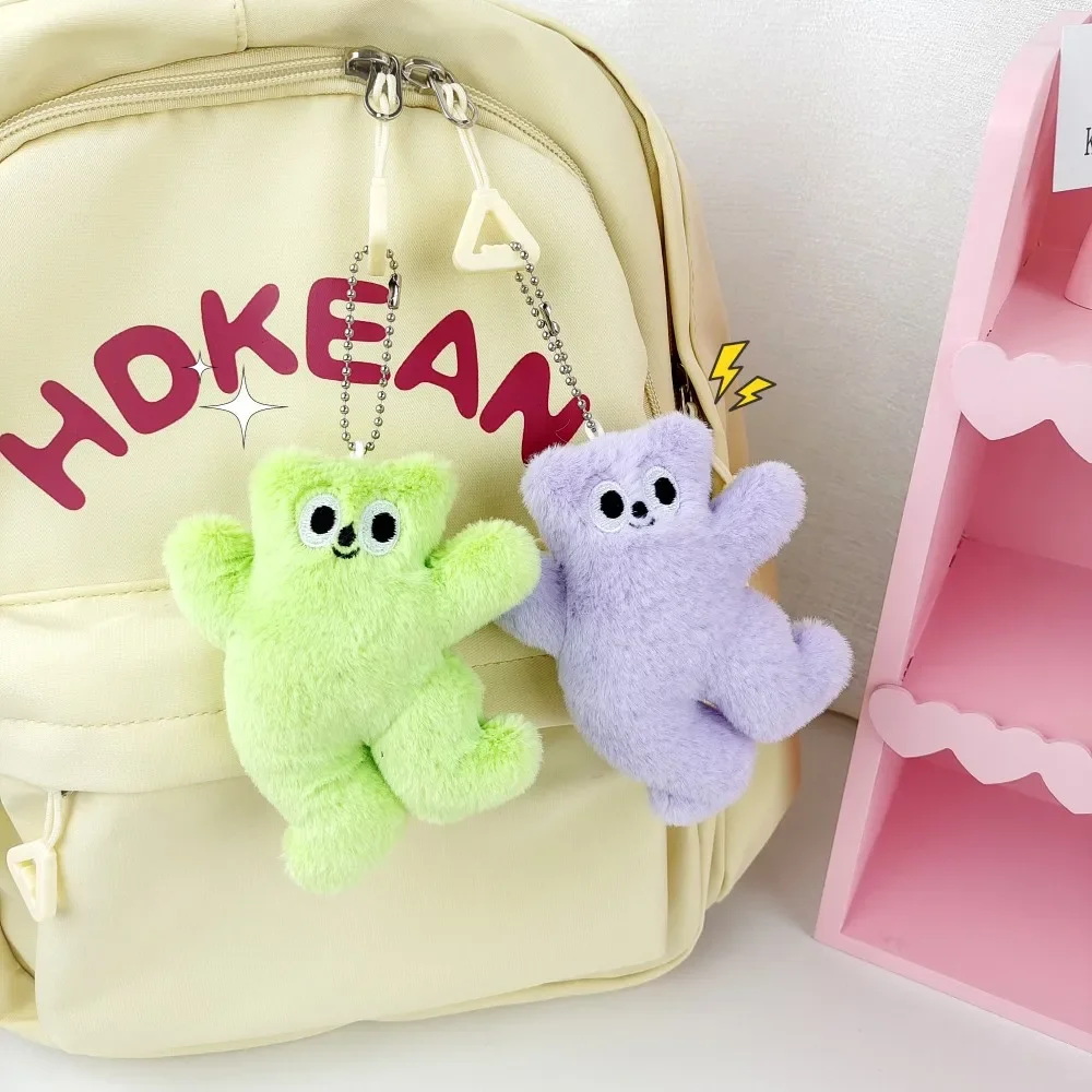 Ours en peluche coloré de dessin animé pour enfants, jouets en peluche doux, loisirs exquis, décoration de sac à dos Kawaii, porte-clés, cadeaux d'anniversaire