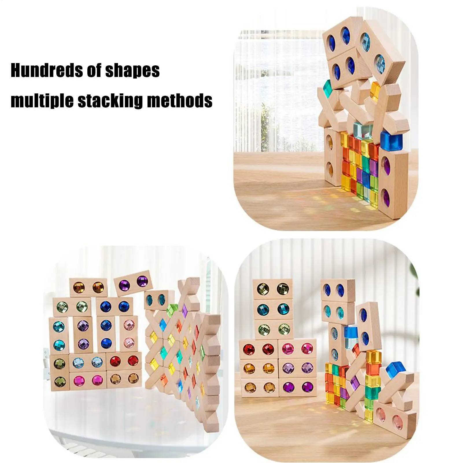 Bausteine Regenbogen Pädagogisches Puzzle Spiel Tragbare Stapeln Spiel Für Kinder Jungen Mädchen Hause Schule Reise Party Klassenzimmer