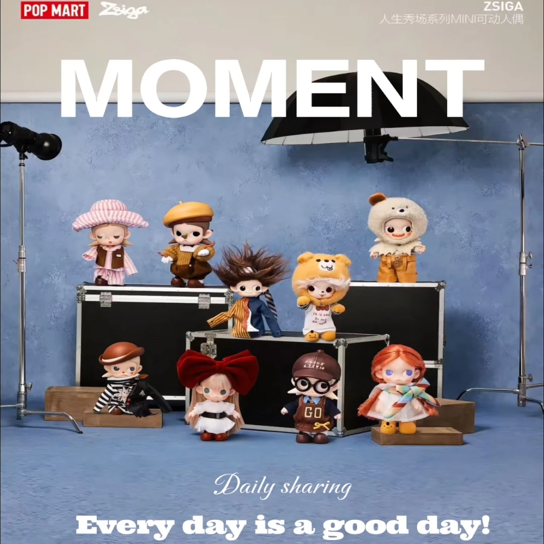 POPMART Zsiga Life Is A Show Series Mini Action Figure Genuine Blind Box Toys Mystery Box Doll Guess Bag Cute Gifts
