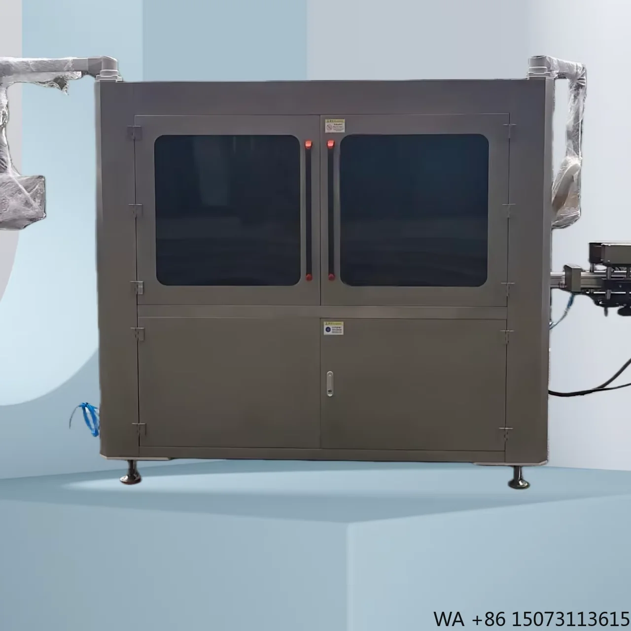 Máquina automática de inspeção de falhas de tampa de garrafa - detecção de amassados/arranhões, IP65, garantia de 1 ano