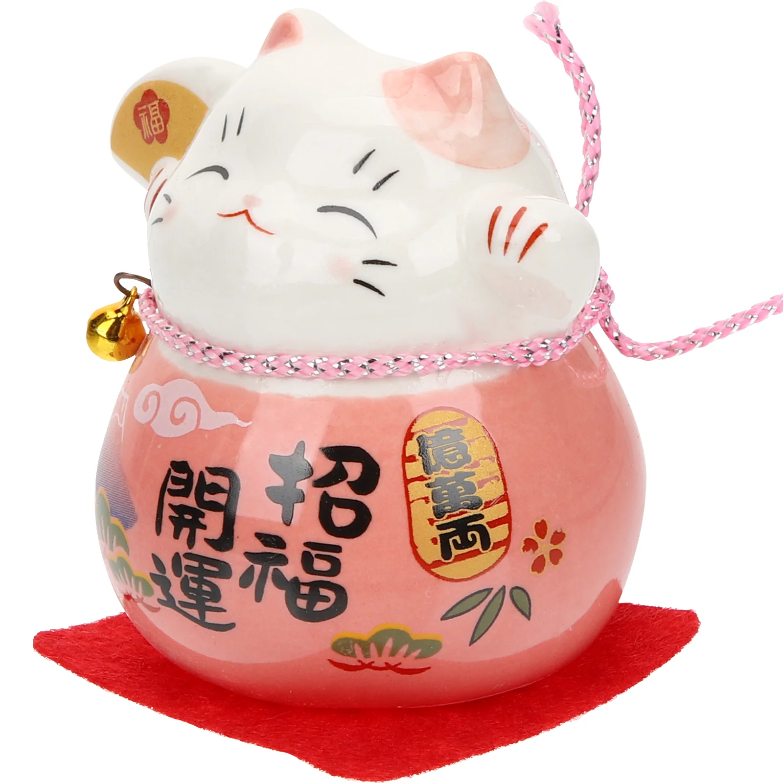 Cat Lucky Fortune Figurine Statue Ceramic Chinese Maneki Neko Figurines Decor Waving Sword Merch Online Arm Car Money Japanese