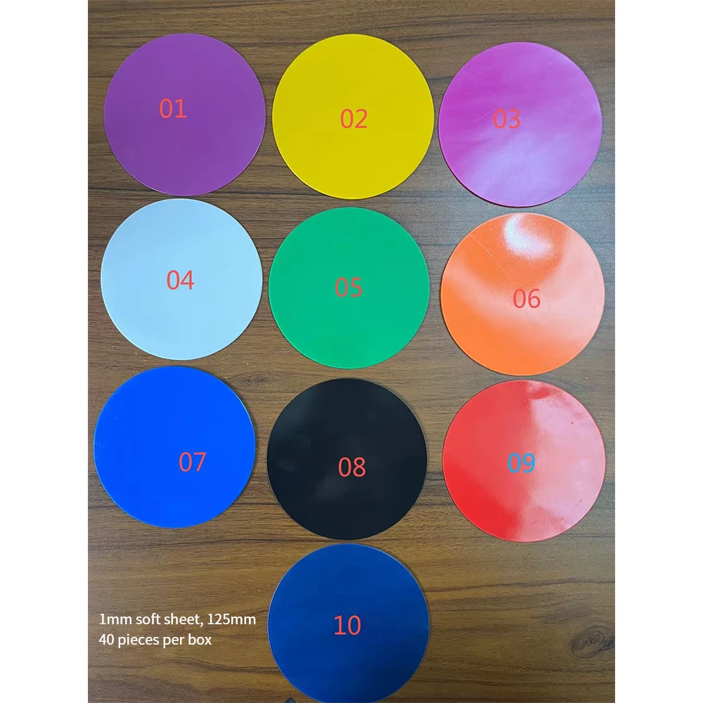 

40pcs/box Colorful 125mm Round Sheet Dental Thermoplastic Orthodontic Aligner and Retainer Forming Material