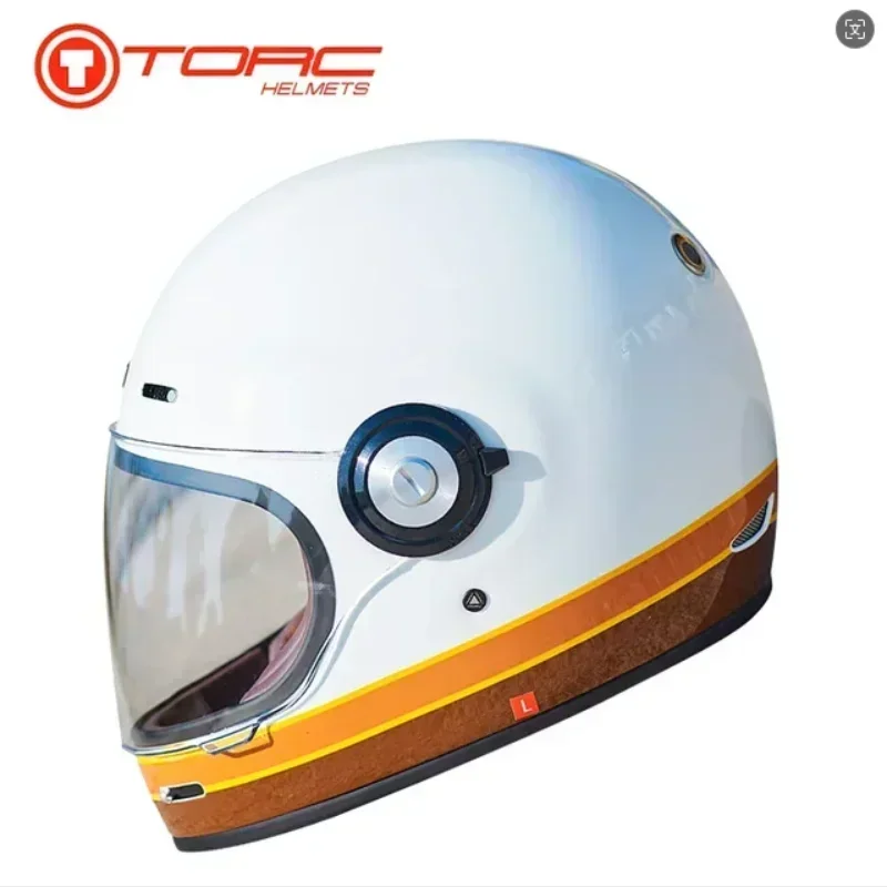 Retro TORC  Motorcycle Helmet DOT ECE Certification Fiberglass Hard Shell Racing Capacetes Summer Women Motobike Cascos For BMW