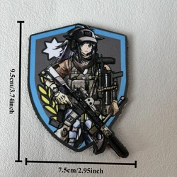 Parche táctico Arknights Sandstorm con velcro y emblema impreso