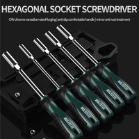 Metal Socket Driver Wrench Screwdriver Hex Nut Key Nutdriver Hand Tool 5mm 6mm 7mm 8mm 9mm 10mm 11mm 12mm 13mm