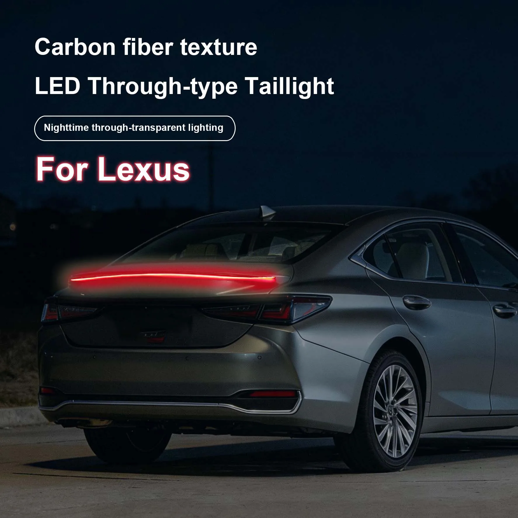

Автомобильные высокопозиционные стоп-сигналы, задние предупреждающие сигнальные лампы, светодиодный спойлер из углеродного волокна, проточная лампа для Lexus ES200 ES300h GS IS