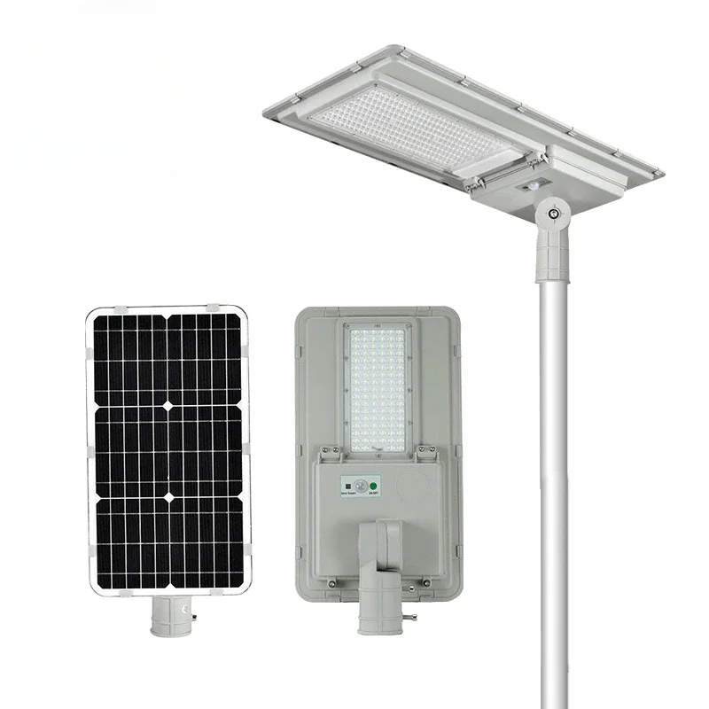 65 150w 200w outdoor smart switch all in two solar panel street lights 150 watts lithium battery