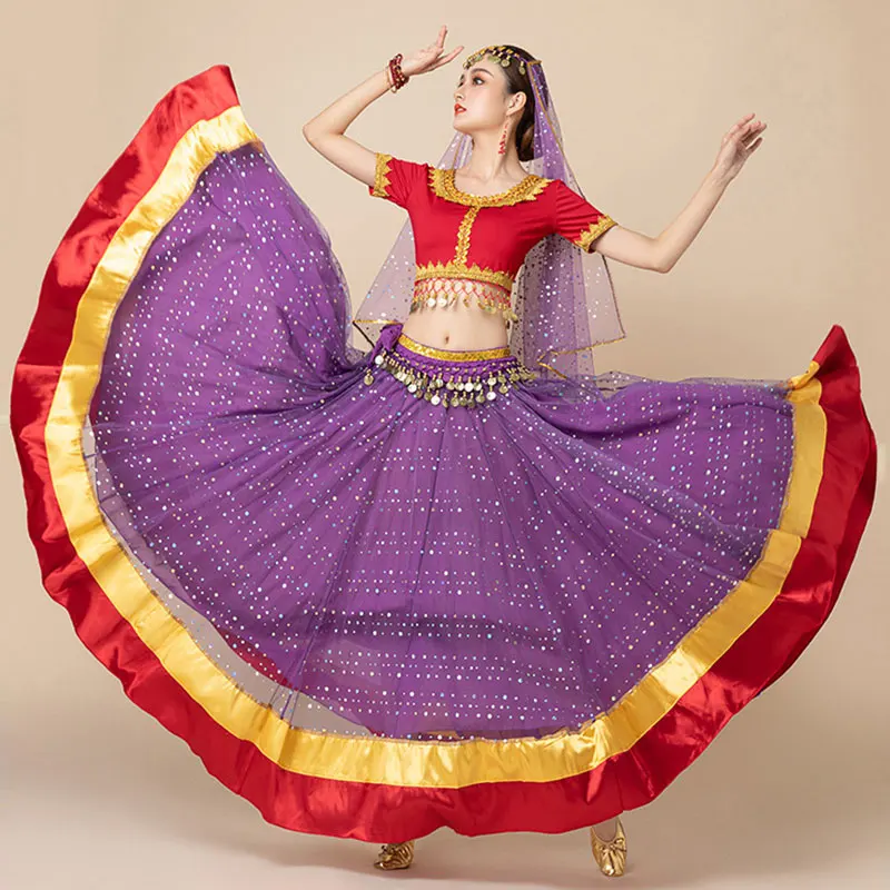 

Сари для взрослых, топы для танца живота, юбка, костюм, униформа, женский индийский арабский костюм на Хэллоуин, Болливуд, танец живота, рейв-вечеринка, наряд