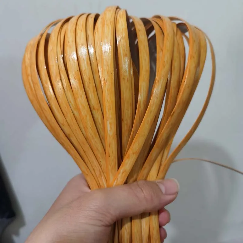 

500g Gold Wood Color Plastic Rattan Material Synthetic PE Cane Rope For Weaving Basket Chair Table Furniture Decor