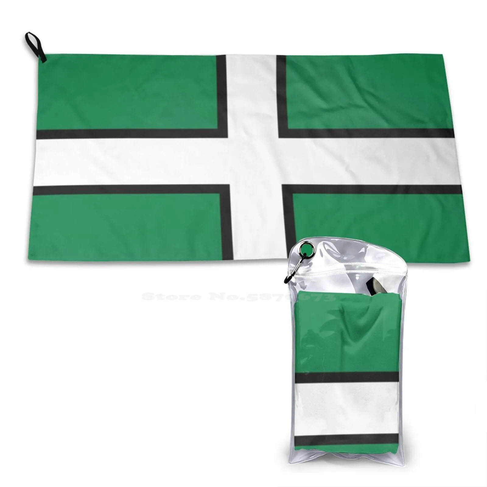 Devon Flag Gifts , Stickers & Other Products Soft Towel Pattern Washcloth Dust Washable Reusable Cloth 19 County Flags British