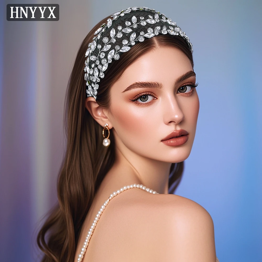 

HNYYX Bridal Rhinestone Headband Wedding Bride Hair Accessories Party Shining Headpiece Banquet Gift Headwear A262