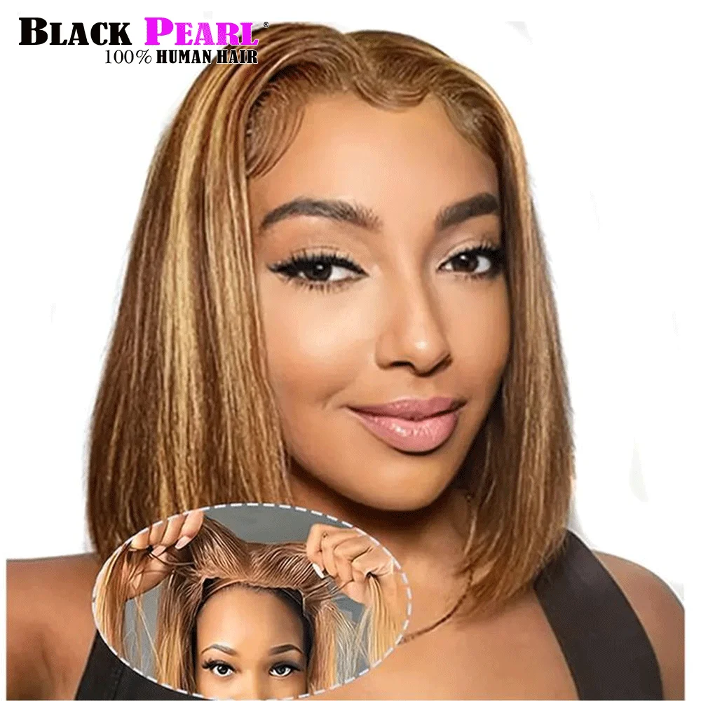 

Straight 13X6X1 Side T Part Lace Front Wigs Peruvian Lace Front Wigs For Women Highlight 27 30 Straight Human Hair Wigs