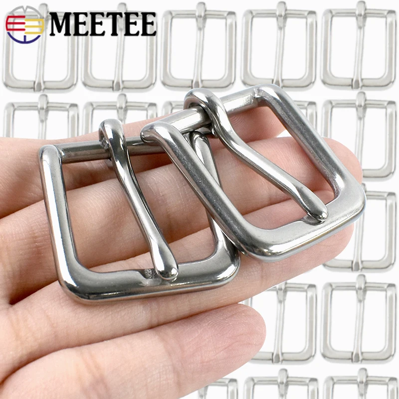

2Pcs 16-39mm Stainless Steel Belt Buckles Webbing Straps Pin Clasp Pet Collar Adjust Ring Belts Decor Buckle DIY Bag Accessories