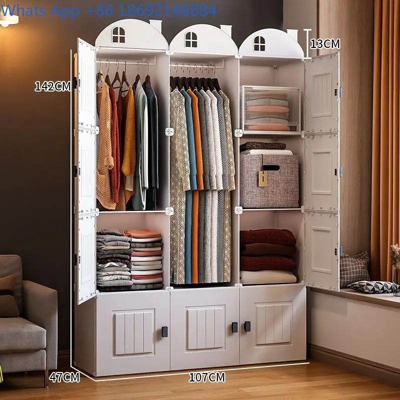 

Шкаф для спальни, для дома или съемной комнаты, небольшой шкаф для хранения, легко собираемый гардероб