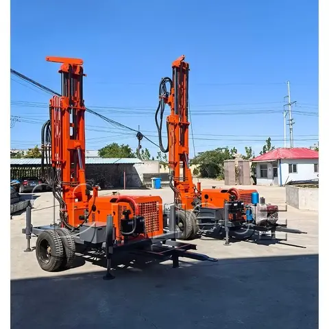 150m 180m 200m Hydraulische Trailer Gemonteerde Waterput Roterende Boorinstallatie Mijn Boren Rig Boormachine Water te koop