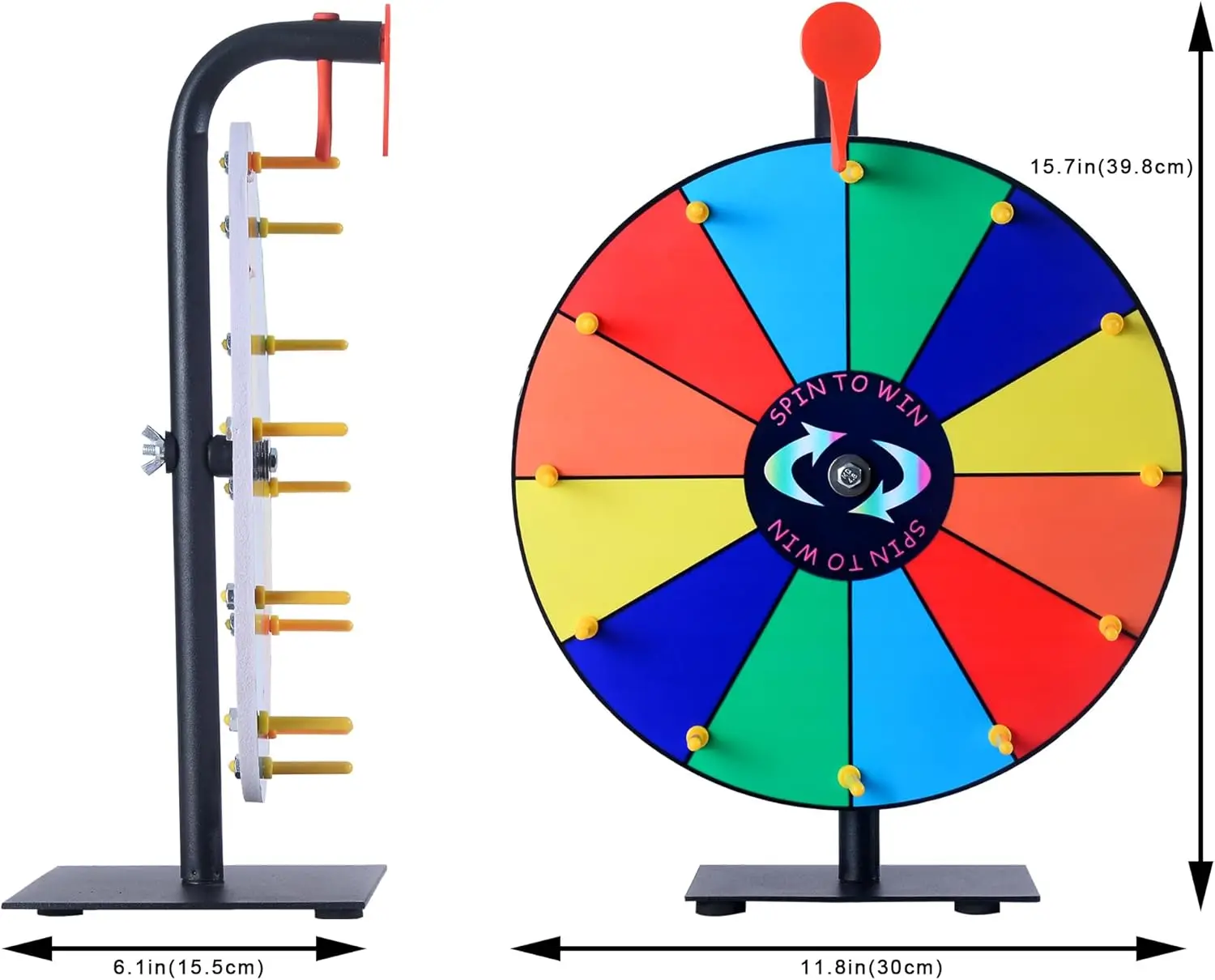 Roue Personnalisable Couleurs Dhqkqg Roue De La Fortune 20 Cm - Roue De Loterie Acrylique 8 Emplacements Colorés - Jeu De Hasard Tournant Pour Fêtes, Carnaval, Anniversaire