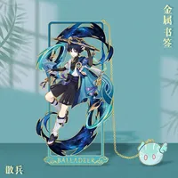 Anime Game Impact Hollowed Out Metal Bookmark Nahida Sangonomiya Kokomi Wanderer Zhongli Xiao Fans Gift Key Chain