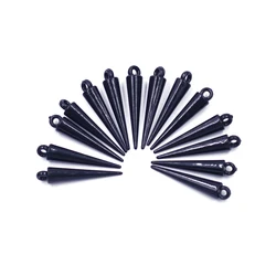 Black Pendants Cone Acrylic Spike Tear Rivet Punk Studs For Earrings Jewelry DIY Finding Charms 23x4mm 50Pcs/100Pcs
