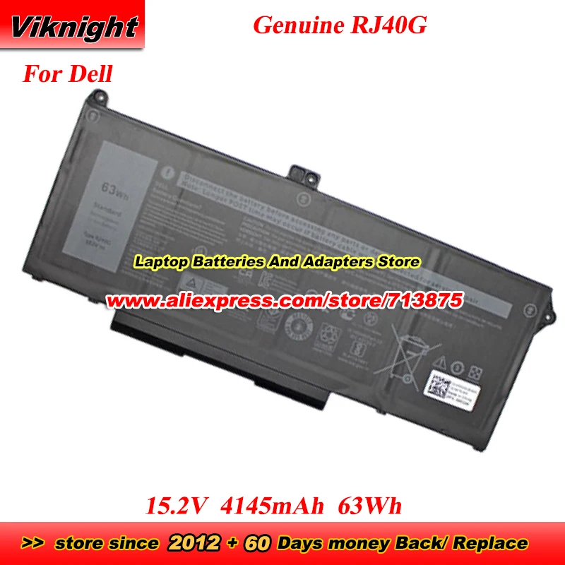 

Оригинальный аккумулятор RJ40G 075X16 для Dell Latitude 14 5420 CHKFM FDTCY XPC5H 15 5520 39V1H Precision 15 3560 3H45Y 4MTF7 758J7 7RV10