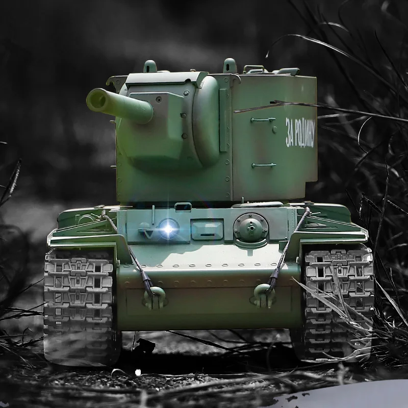 HENG LONG アップグレード版 1/16スケール ラジコン戦車 メタルトラック TK7.0 ソビエト KV-2 RTR リモートパンツァー モデル 3949 おもちゃ ギフト TH19750