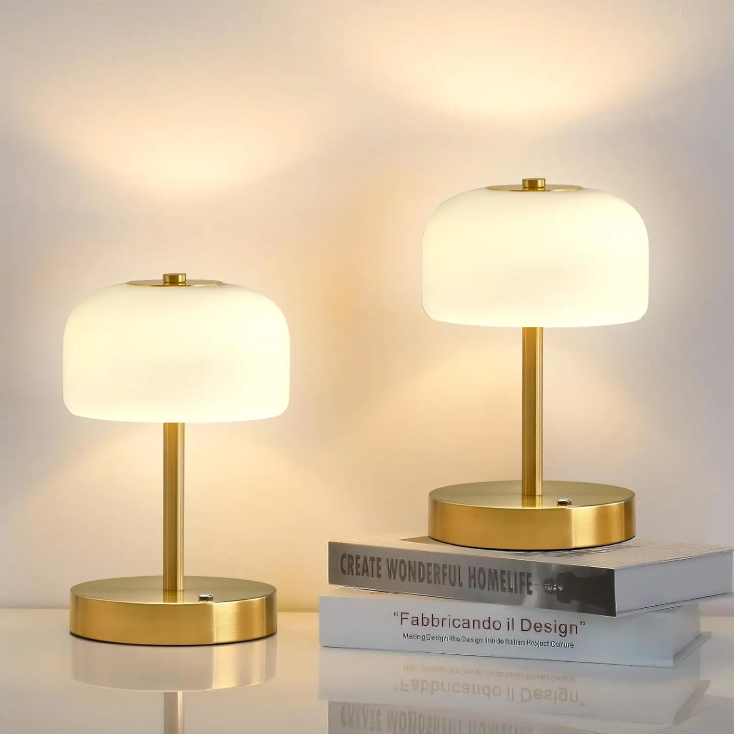 2 Pack Cordless Table Lamps, 9