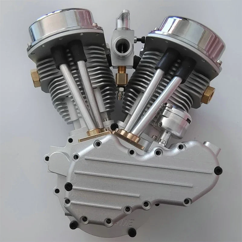 V-type Two-cylinder Gasoline Engine Model Can Start The Internal Combustion Engine Model Miniature Scientific Experiment Toy