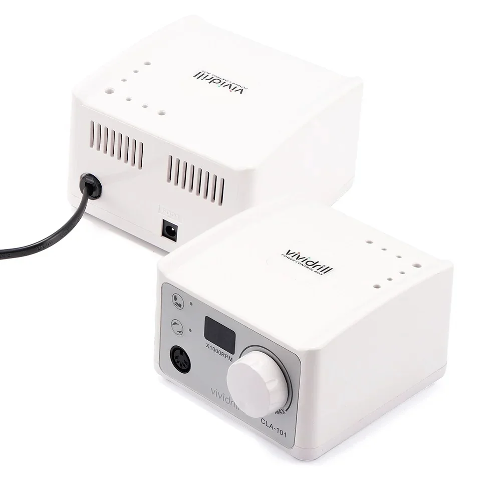 Ponceuse à ongles électrique 65 W Strong210 Vividrill, appareil de manucure 35 K H200, poignée, fraise, lime à ongles, vernis