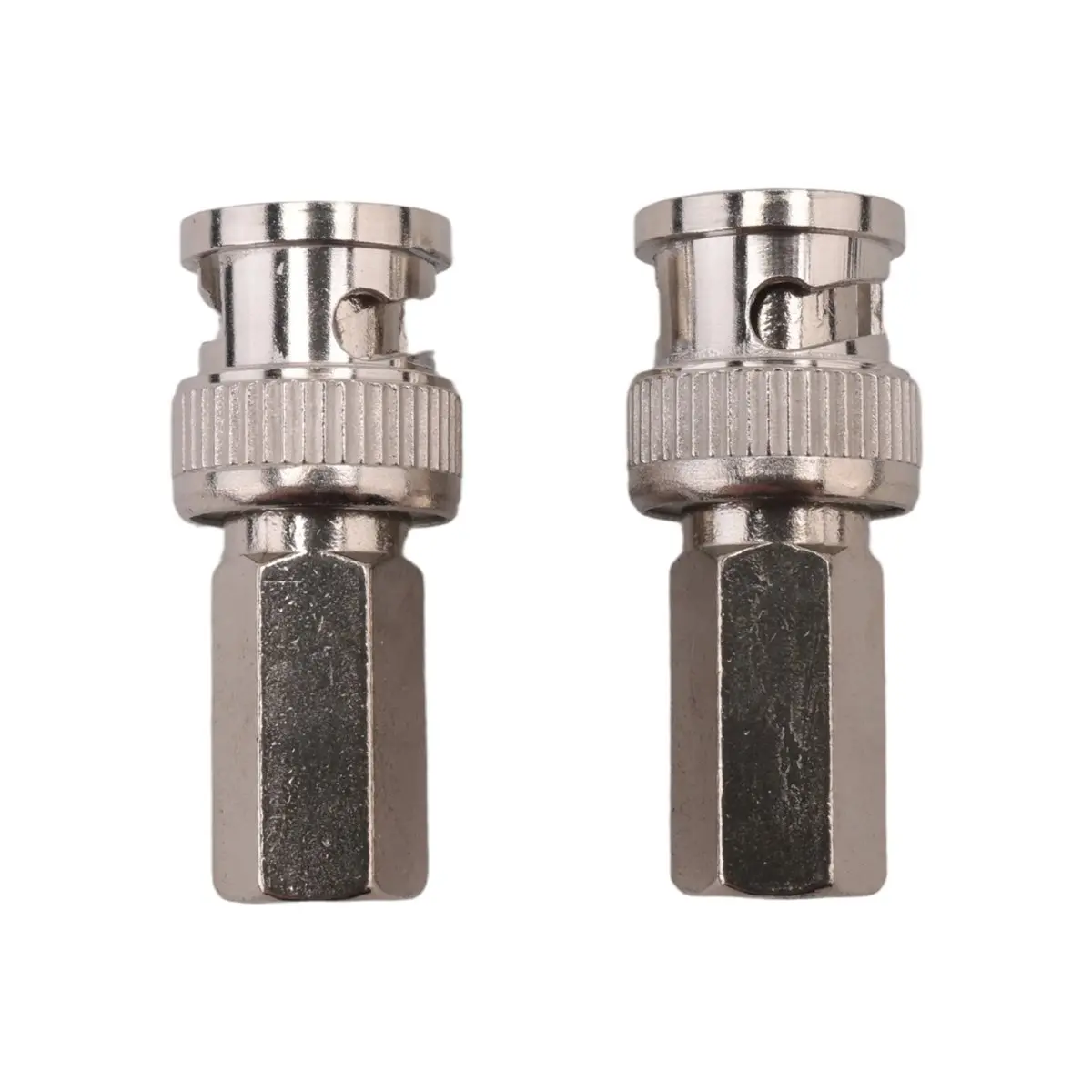 DT17 10 Pack Twist-On BNC Male Coax Connector for RG59 CCTV Camera Nickel Plated