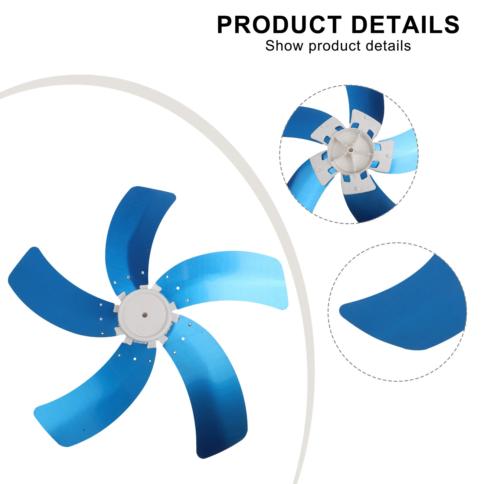 Electric Fan Parts 5-blade Fan Replacement Fan Maintenance 18 Inch 42cm Lightweight Aluminum Low Noise Easy Disassembly