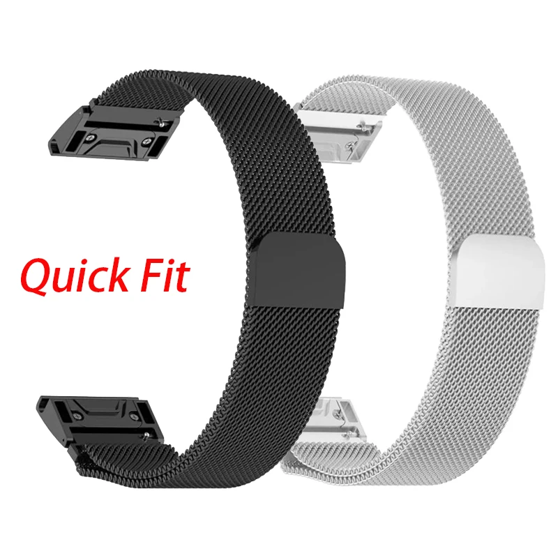 

Magnetic Bracelet For Garmin Fenix8 47mm Quick fit Wristband For Garmin Fenix 7 6 5 Watchband For Garmin Quatix 7Pro Metal Strap