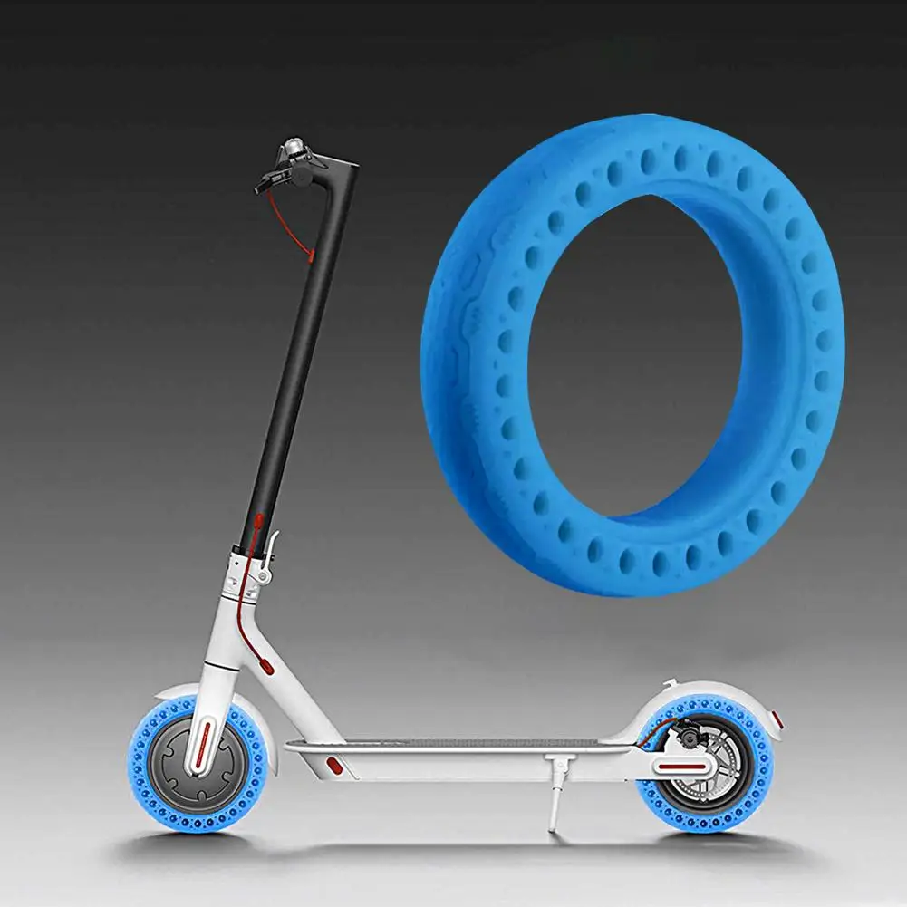 Electric Scooter Tire Non Inflatable Luminous Tire Shock Absorbing 8 5 Inches Fluorescent Tire For M365 Electric Scooter