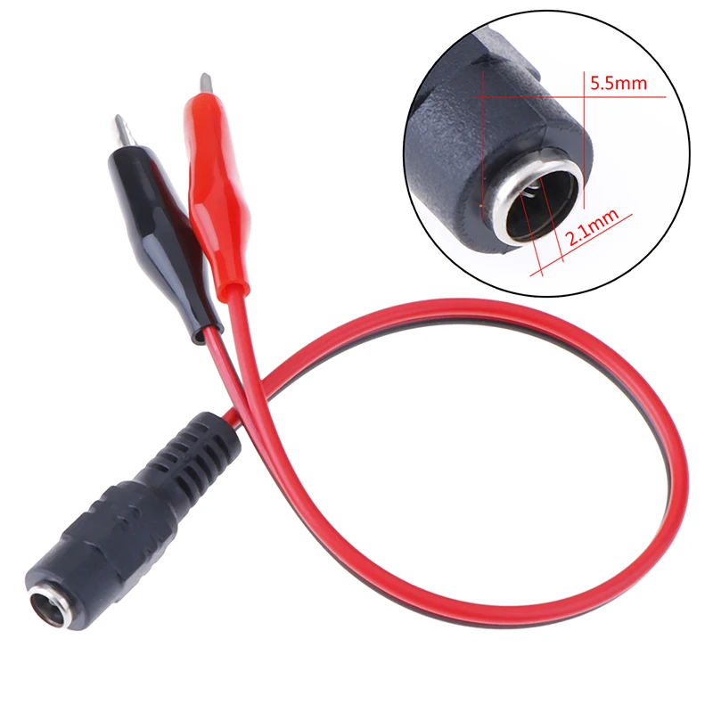 NEW SALE 1Pc Alligator Clip 12V Power Cable Crocodile Wire DC Voltage Connector To Female