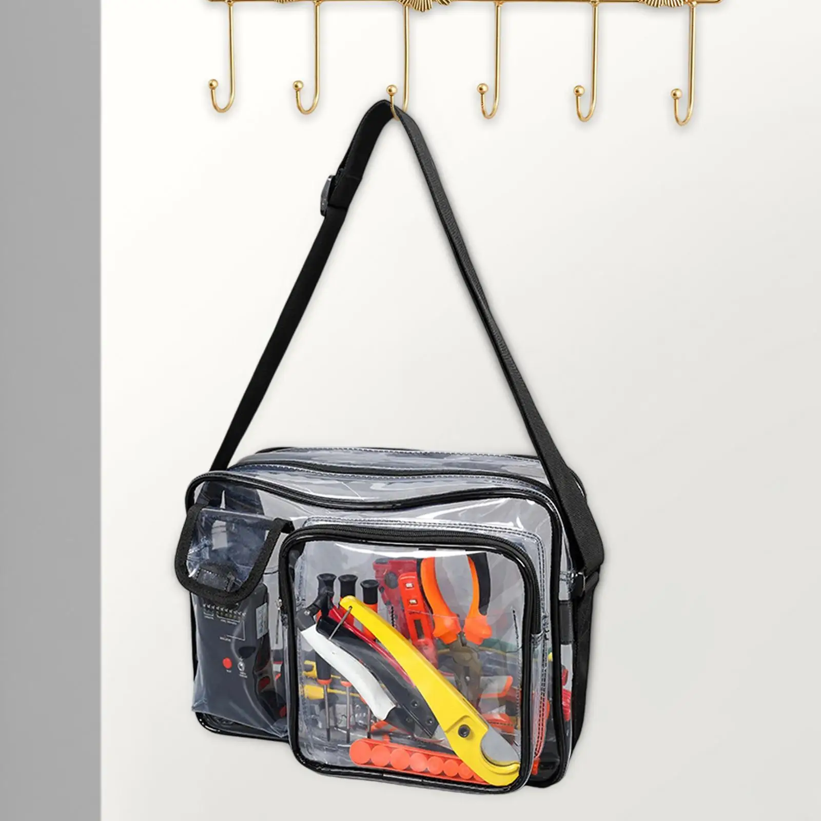 Borsa per ingegnere Borsa per attrezzi trasparente Antipolvere Semplice, Custodia per attrezzi trasparente per camere bianche, con spallacci per viaggi in campeggio in garage